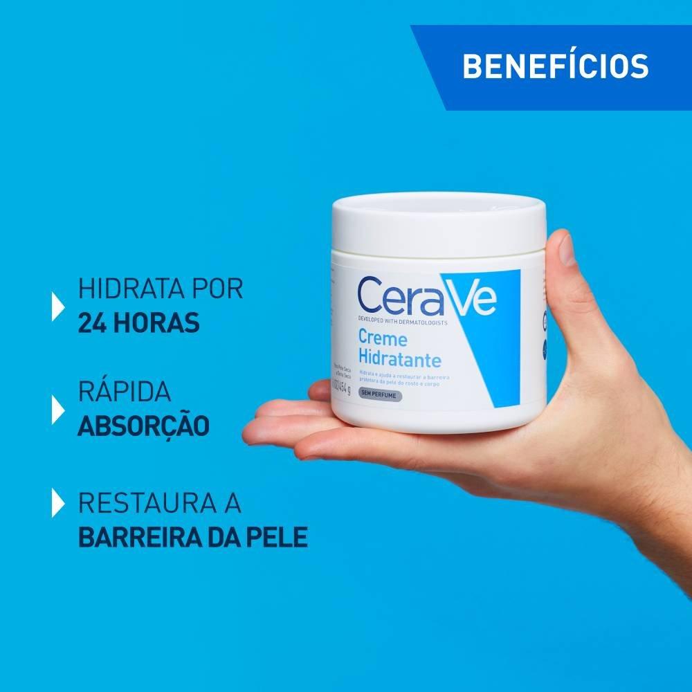 Creme Hidratante Corporal Cerave Ácido Hialurônico Ceramidas Para Pele Seca 454g - 3