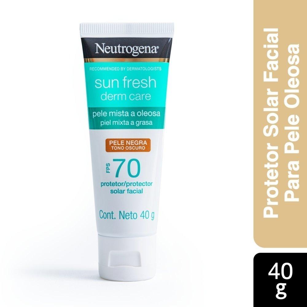 Protetor Solar Facial Neutrogena Sun Fresh Derm Care Pele Negra Fps 70 40g - 2