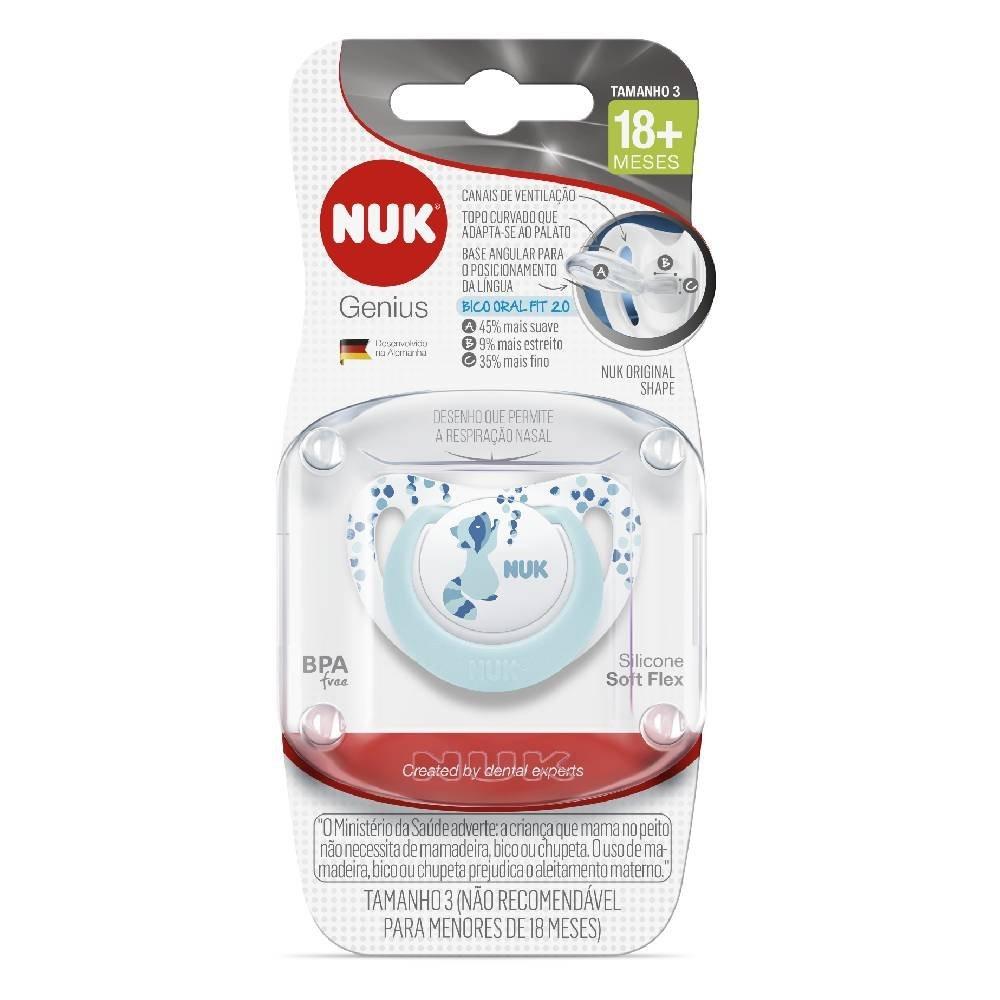 Chupeta Nuk Genius Azul 18 Meses + Com 1 Unidade - 1