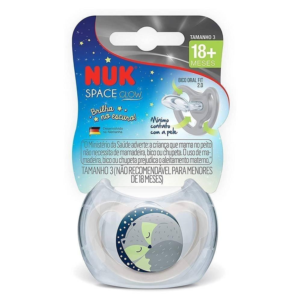 Chupeta Nuk Space Glow Neutra 18 Meses + Com 1 Unidade - 1