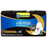 Absorvente Always Noturno Suave Xg Com Abas 42 Unidades - 1