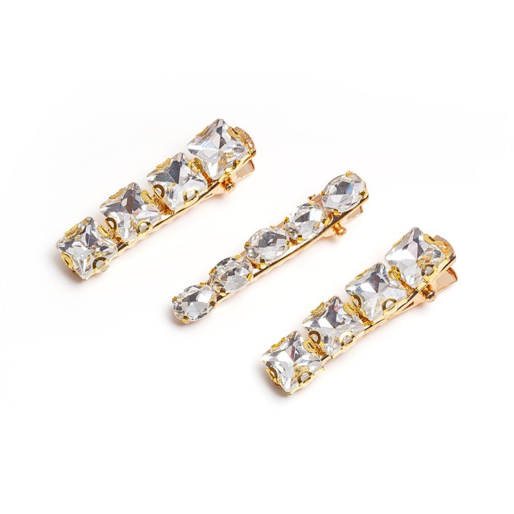 Conjunto De Prendedores De Cabelo Com Strass Cristal Panvel Cosmic Make Up 3 Unidades - 2