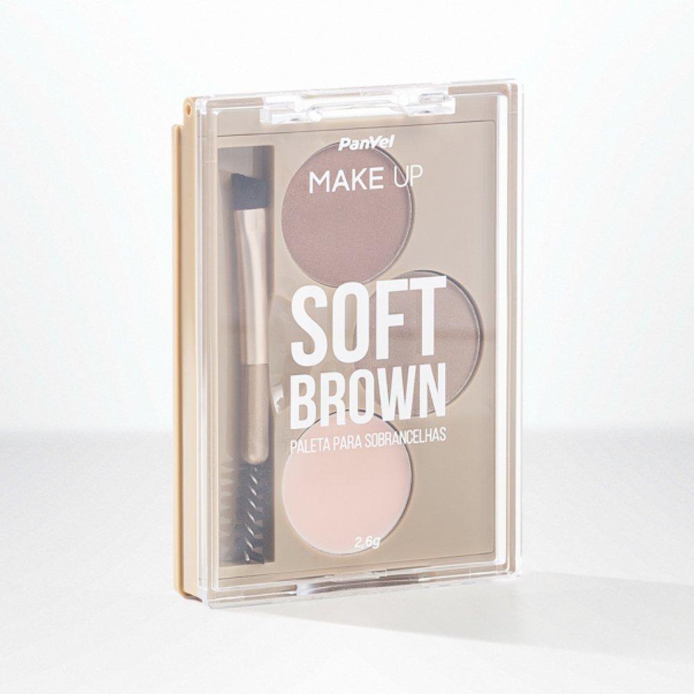 Paleta Para Sobrancelhas Soft Brown Panvel Make Up 2,6g - 2