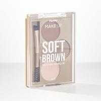 Paleta Para Sobrancelhas Soft Brown Panvel Make Up 2,6g - 2