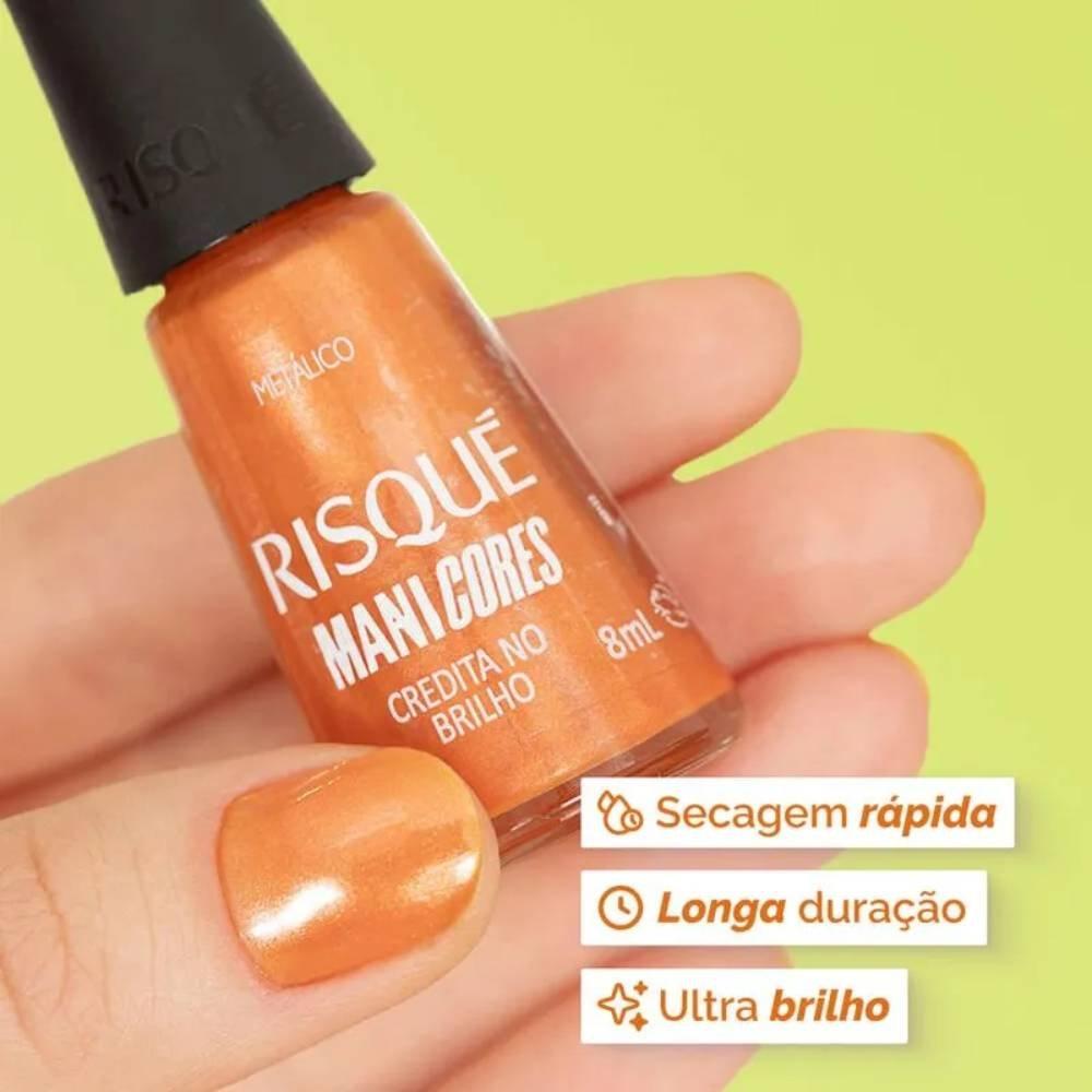 Esmalte Risqué Manicores Metálico Credita No Brilho 8ml - 2