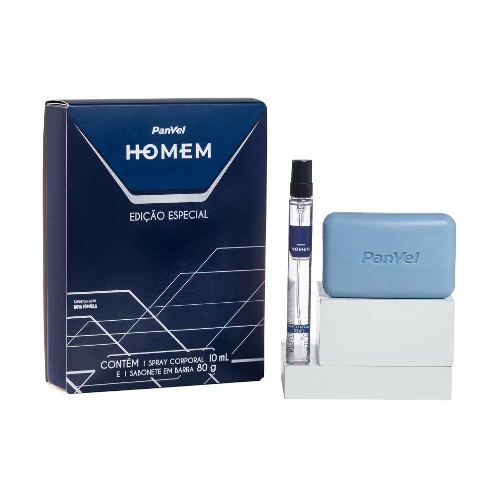 Kit Presentel Panvel Homem Com 1 Spray Corporal 10ml + 1 Sabonete Em Barra 80g - 1
