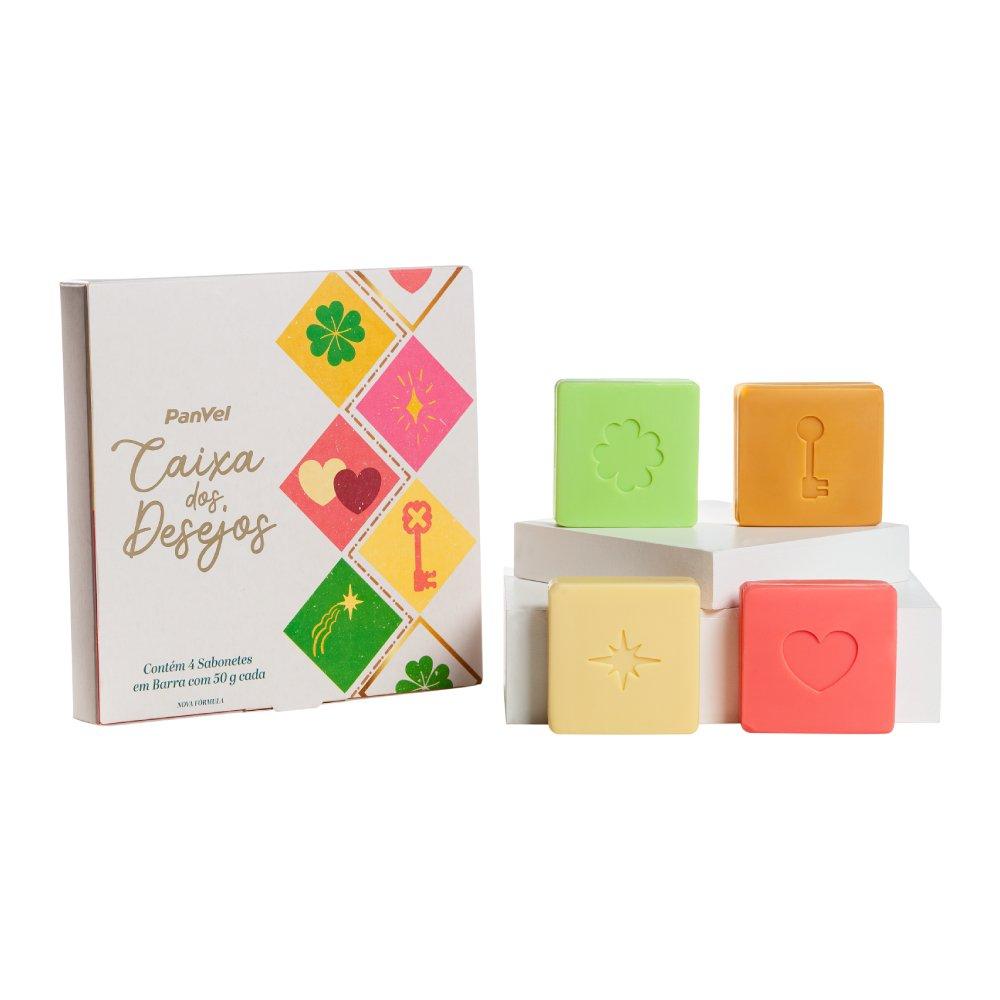 Kit Presente Panvel Caixa Dos Desejos Com 4 Sabonetes Em Barra De 50g Cada - 1