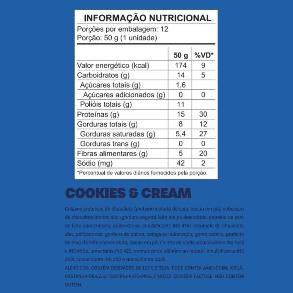 Barra De Proteína Bold Crunch Cookies & Cream 50g - 3