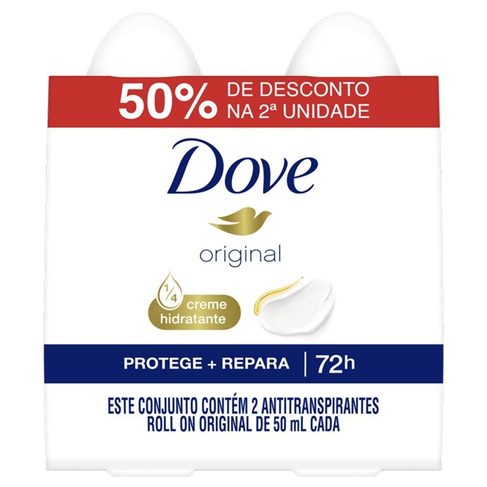 Kit Desodorante Roll-on Dove Original 2 Unidades 50ml Cada - 1
