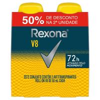 Kit Desodorante Roll-on Rexona Men V8 2 Unidades 50ml Cada - 1