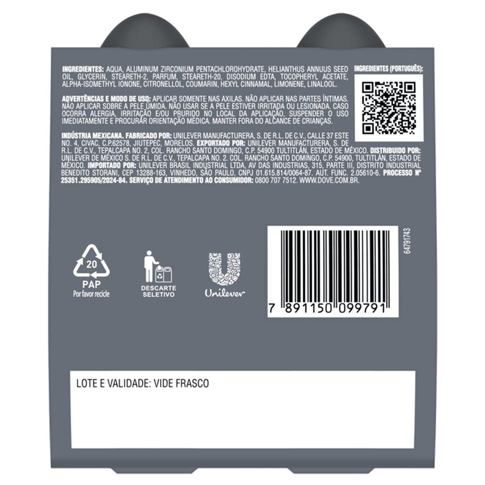 Kit Desodorante Roll-on Dove Men+care Invisible Dry 2 Unidades 50ml Cada - 2