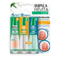 Kit Impala Revitanail Base Coral Light 7,5ml + Solução Concentrada 7,5ml + Óleo Em Gel 6g - 1