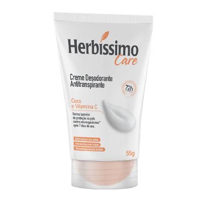 Desodorante Em Creme Herbíssimo Coco E Vitamina C 55g