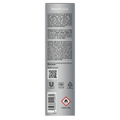 Desodorante Antitranspirante Aerosol Rexona Men Clinical Clean 96h 150ml