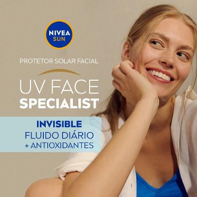 Protetor Solar Facial Nivea Sun Fluido Uv Face Specialist Invisible Fps70 40ml