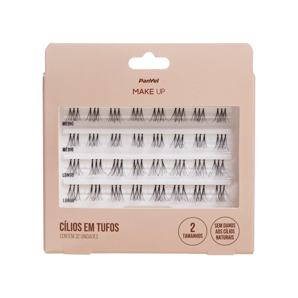 Conjunto De Cílios Postiços Em Tufo Panvel Make Up 32 Unidades - 1