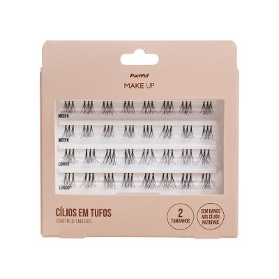 Conjunto De Cílios Postiços Em Tufo Panvel Make Up 32 Unidades