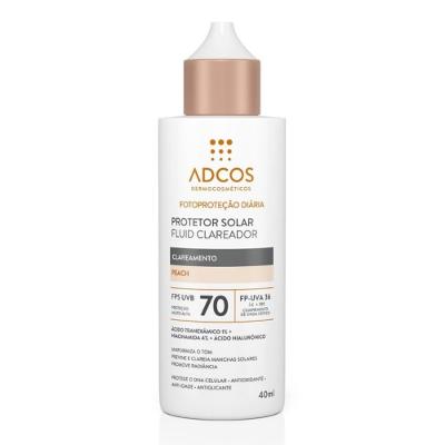 Protetor Solar Facial Adcos Fluid Clareador Peach Fps70 40ml