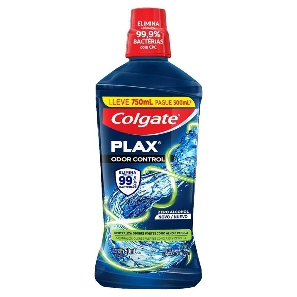 Enxaguatório Bucal Colgate Plax Odor Control Sem Alcool 750ml - 1