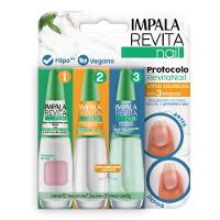 Kit Impala Revitanail Base Rosa Sweet 7,5ml + Solução Concentrada 7,5ml + Óleo Em Gel 6g - 1
