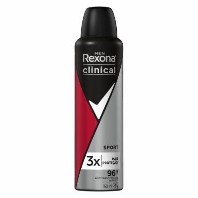 Desodorante Aerosol Rexona Men Clinical Sport 150ml