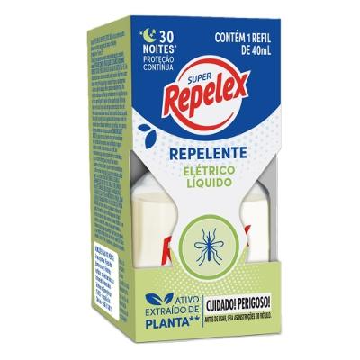 Repelente Elétrico Líquido Repelex 30 Noites Refil 40ml