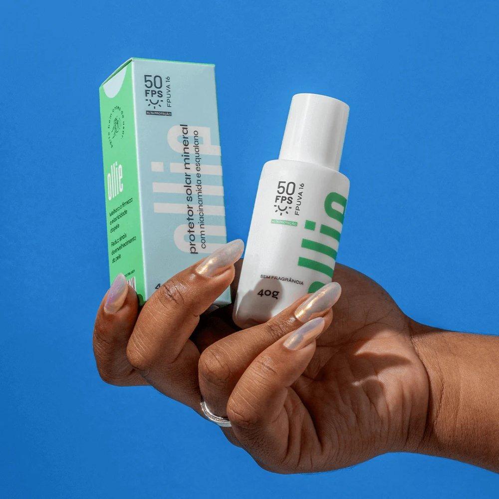 Protetor Solar Facial Mineral Ollie Fps 50 40g - 3