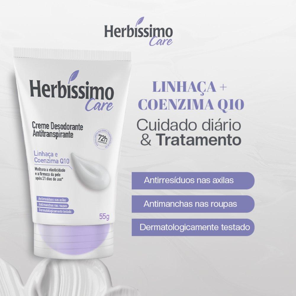 Desodorante Em Creme Herbíssimo Linhaça E Coenzima Q10 55g - 2