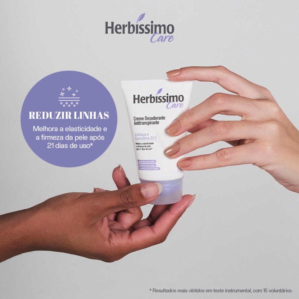 Desodorante Em Creme Herbíssimo Linhaça E Coenzima Q10 55g - 3