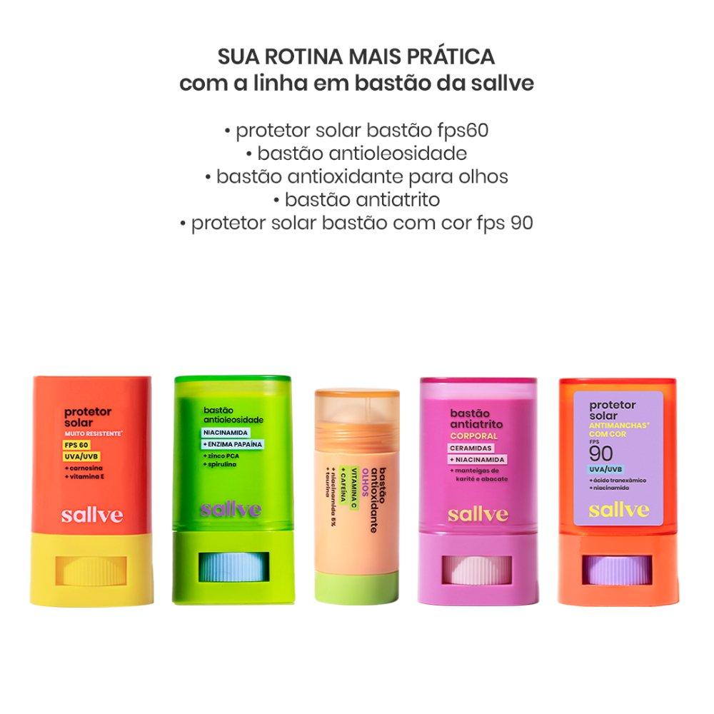 Protetor Solar Facial Stick Sallve Cor 3 Fps 90 15g - 4