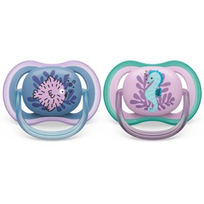 Chupeta Avent Ultra Air Azul E Rosa 6-18m 2 Unidades