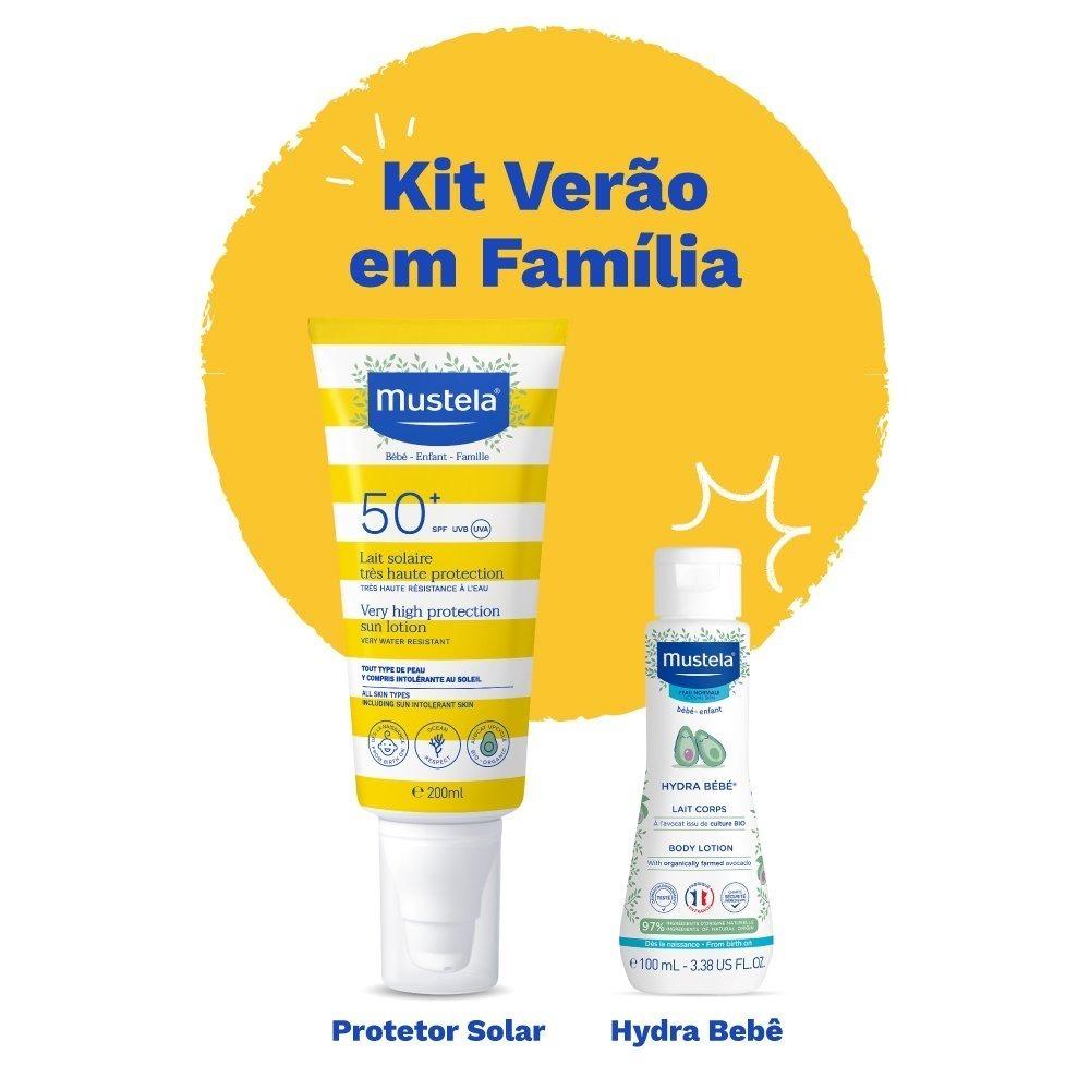 Kit Mustela Verão Em Família Protetor Solar Fps 50 200ml + Hydra Bebê 100ml - 3