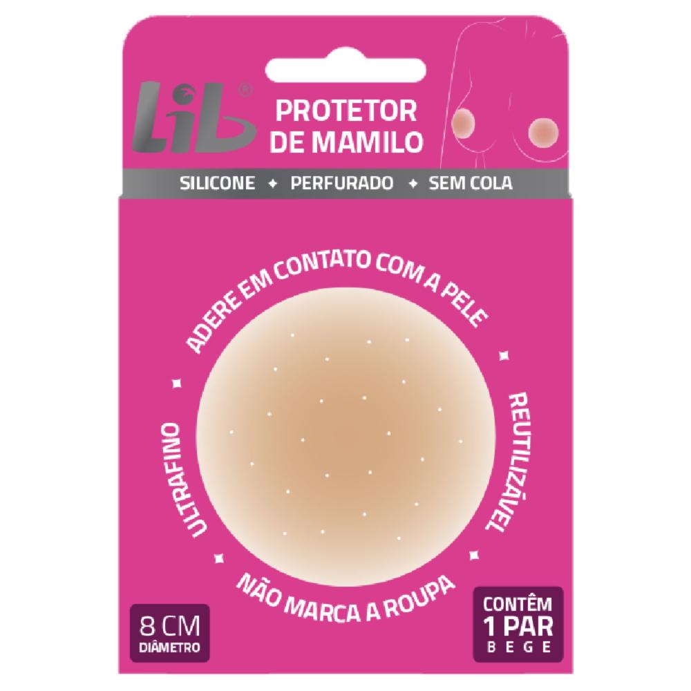 Protetor De Mamilo Lib Sem Cola Lib 1 Par Bege Tamanho Único - 1