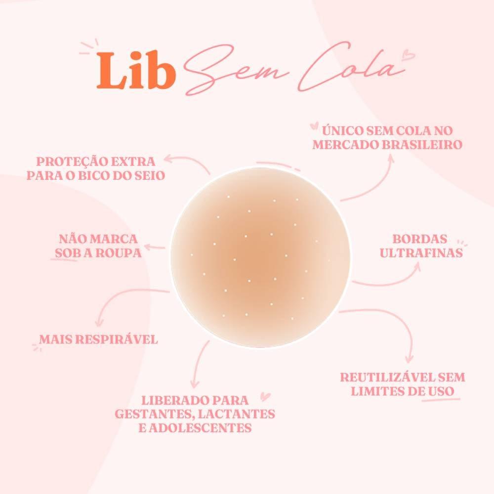 Protetor De Mamilo Lib Sem Cola Lib 1 Par Bege Tamanho Único - 4