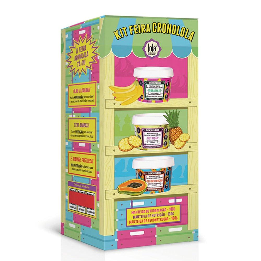 Kit Capilar Lola Feira Cronolola Máscara De Hidratação 100g + Reconstrução 100g + Nutrição 100g - 2