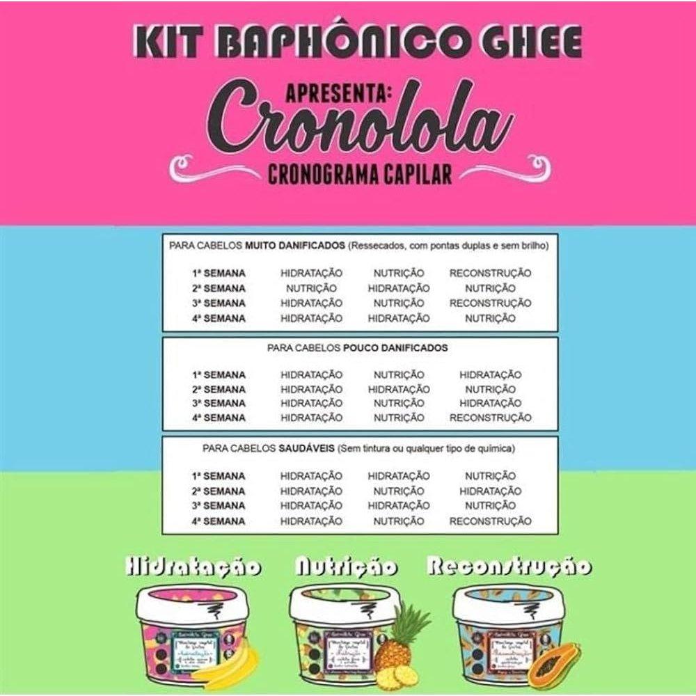 Kit Capilar Lola Feira Cronolola Máscara De Hidratação 100g + Reconstrução 100g + Nutrição 100g - 8