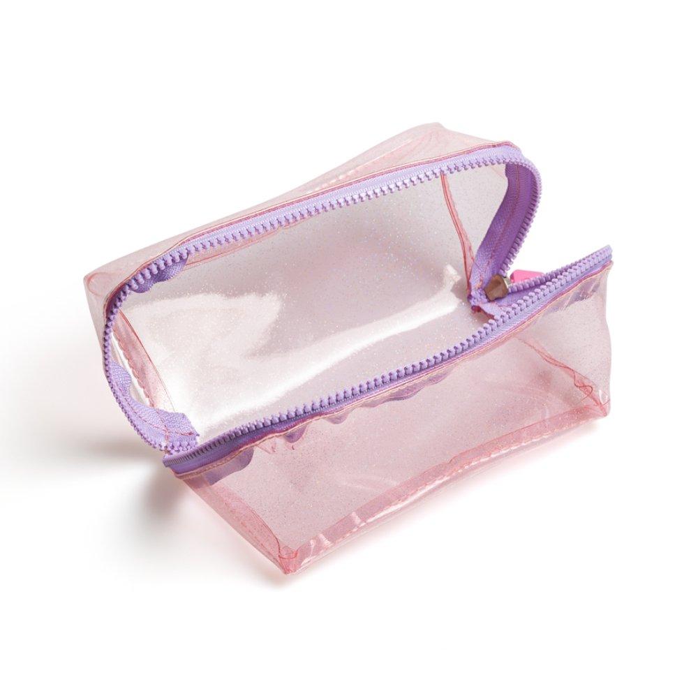 Necessarie Em Pvc Rosa Com Glitter Panvel Cosmic Make Up - 4