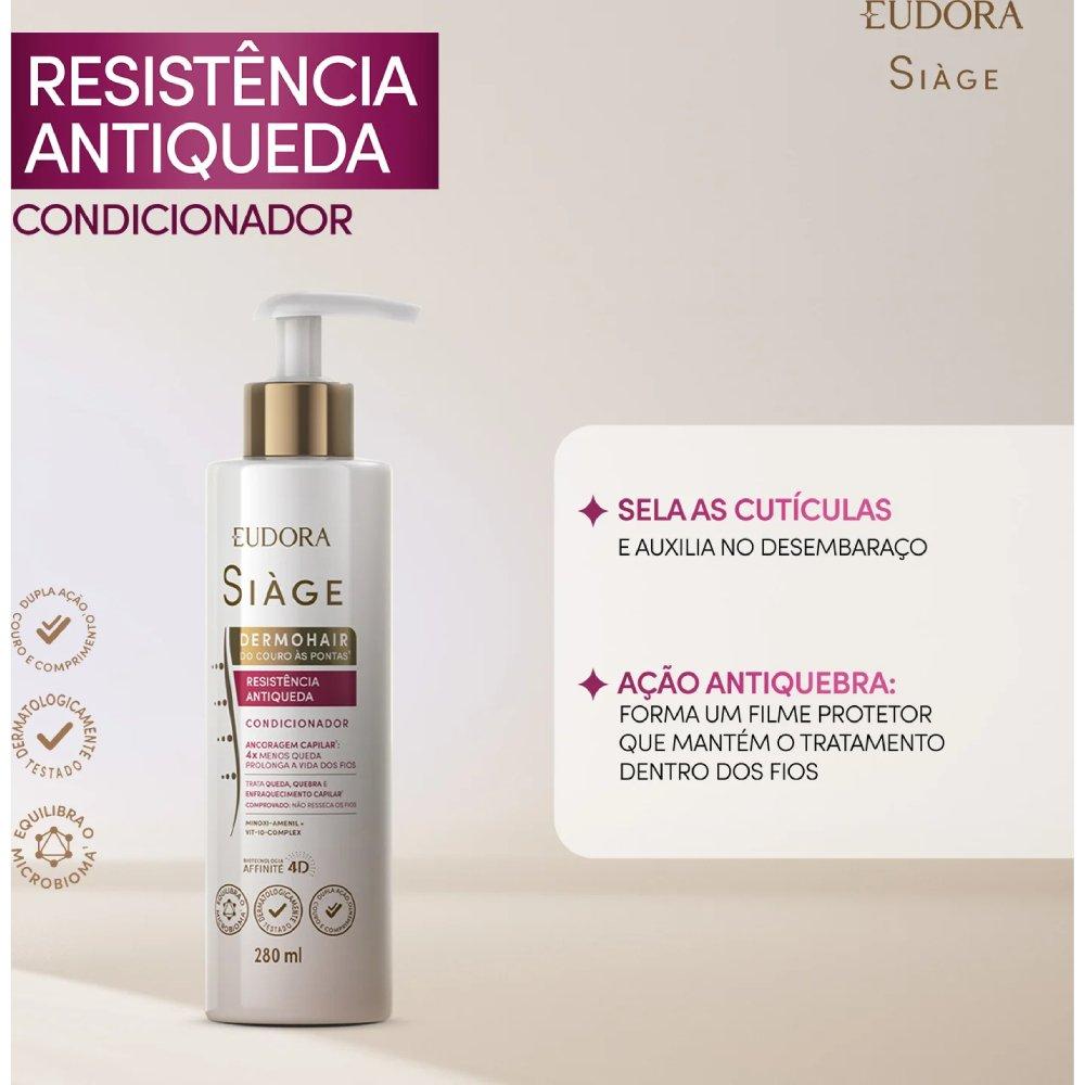 Condicionador Eudora Siàge Dermohair Resistência Antiqueda 280ml - 2