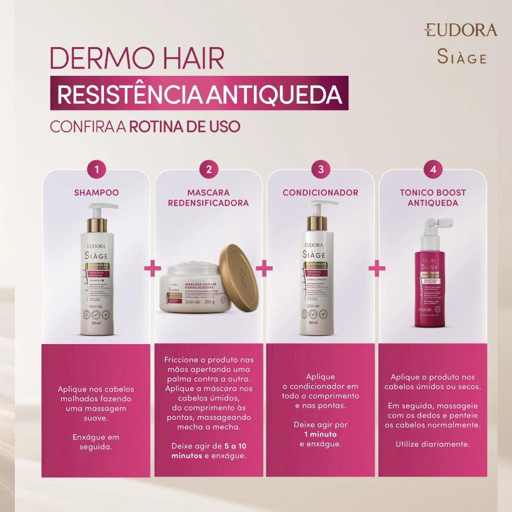 Condicionador Eudora Siàge Dermohair Resistência Antiqueda 280ml - 4