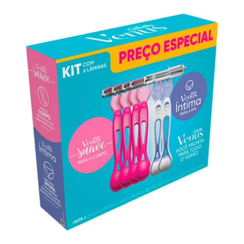Kit Aparelho Depilatório Gillette Venus Sensitive 4 Unidades + Íntima 2 Unidades - 2