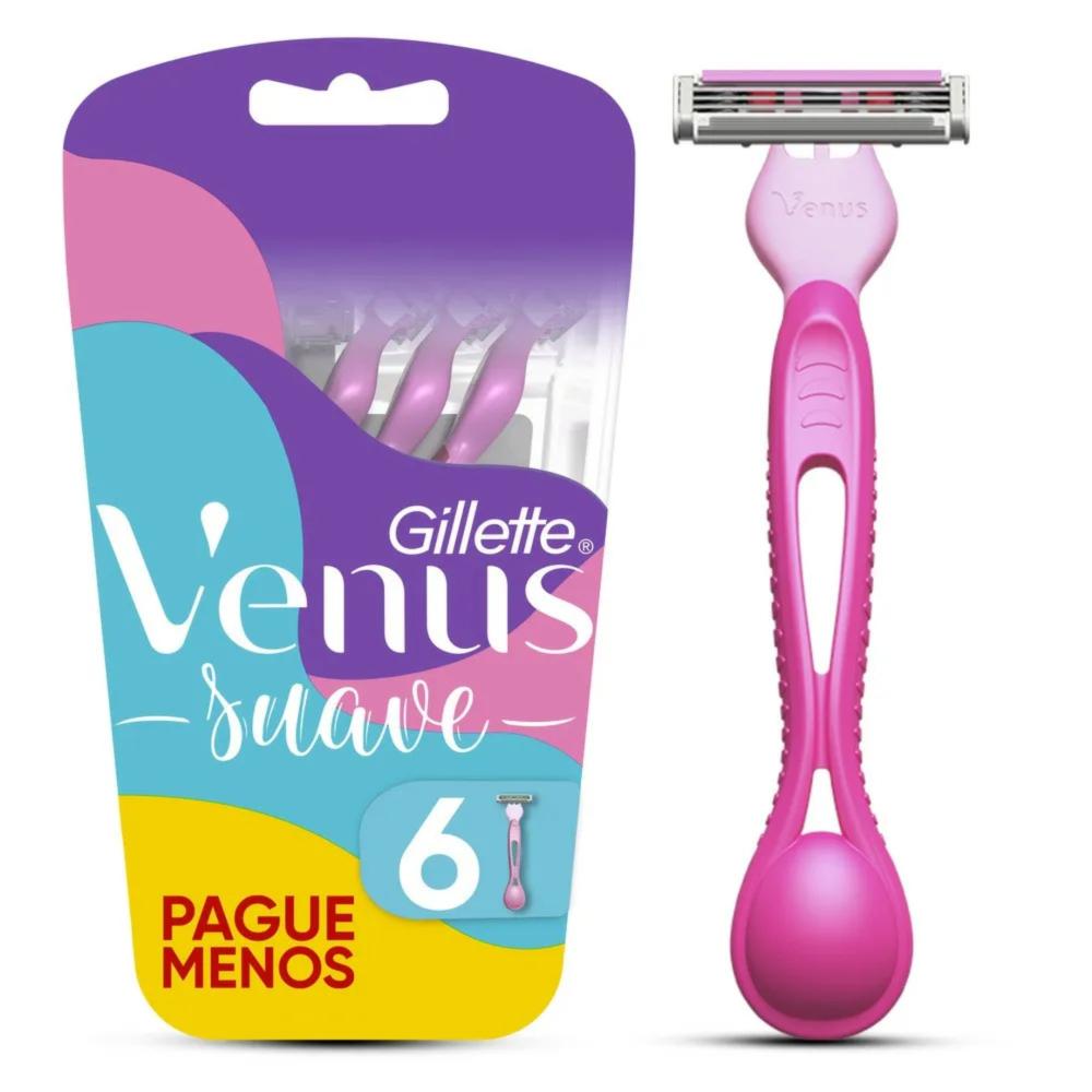 Aparelho Depilatório Gillette Venus Suave Leve 6 Unidades Pague 5 - 1