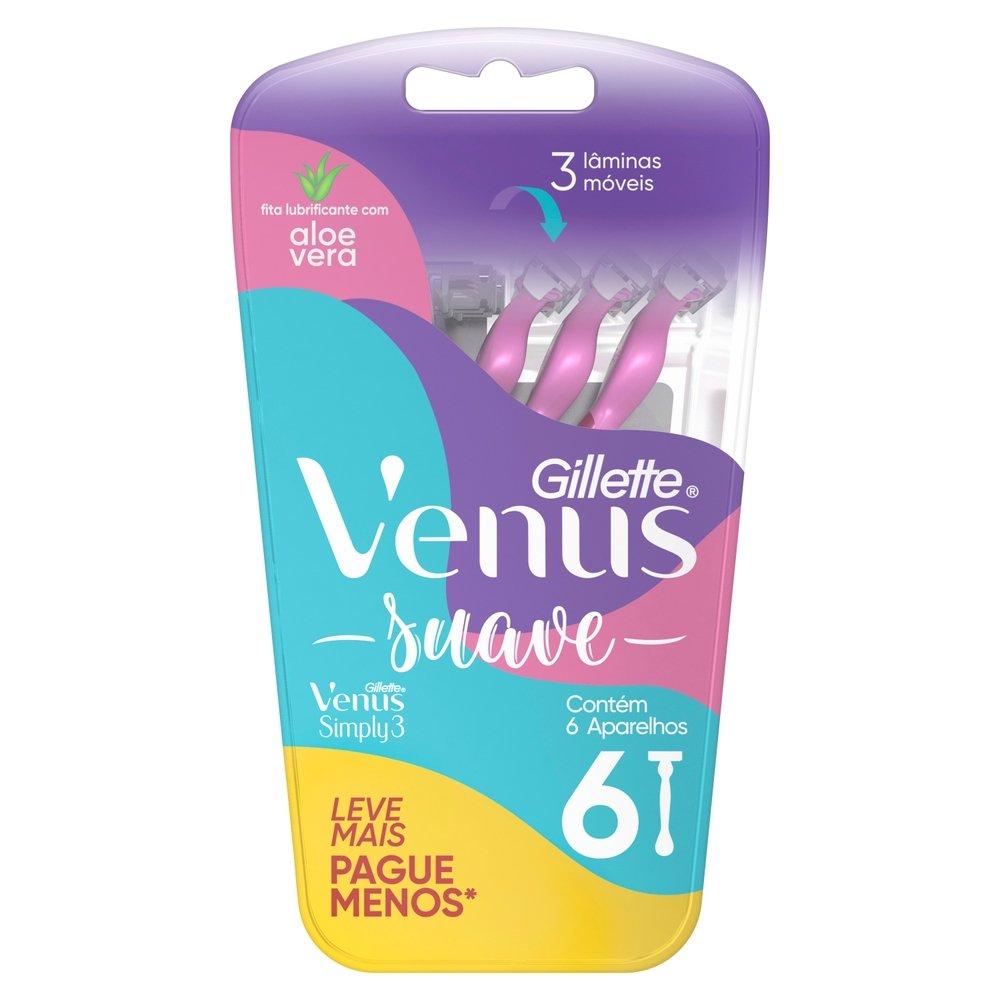 Aparelho Depilatório Gillette Venus Suave Leve 6 Unidades Pague 5 - 2