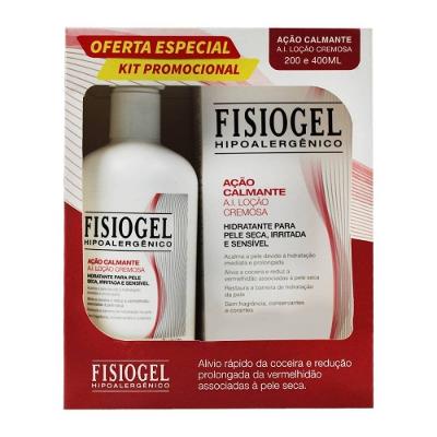 Kit Loção Cremosa Fisiogel Ai 400ml + 200ml