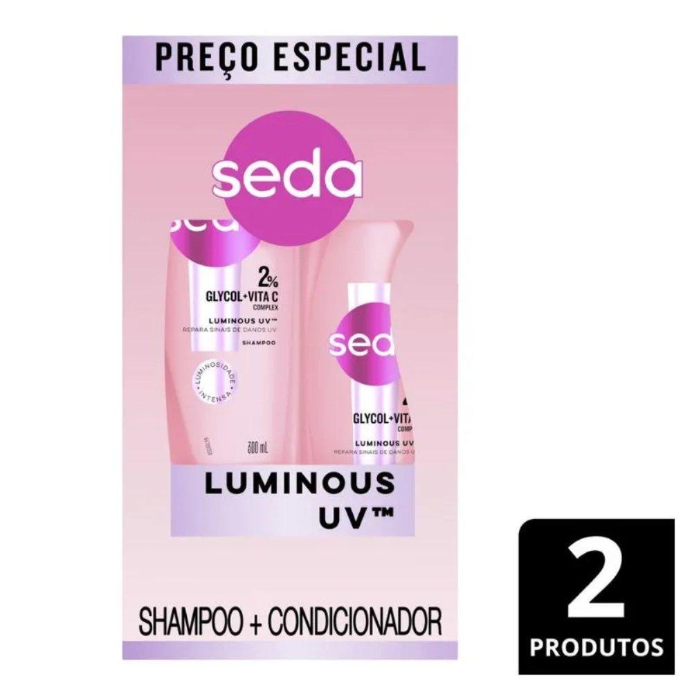 Kit Seda Luminous Uv Shampoo 300ml + Condicionador Glycol Com Vita C Complex 190ml - 1
