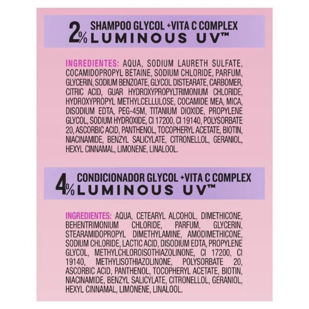Kit Seda Luminous Uv Shampoo 300ml + Condicionador Glycol Com Vita C Complex 190ml - 4