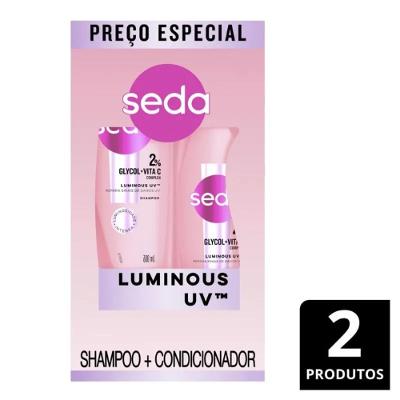 Kit Seda Luminous Uv Shampoo 300ml + Condicionador Glycol Com Vita C Complex 190ml