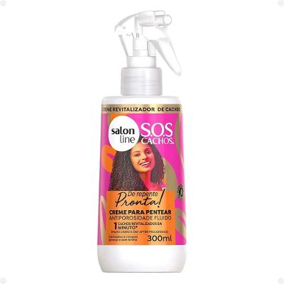 Creme Para Pentear Sos Cachos Antiporosidade Fluido Salon Line De Repente Pronta 300ml