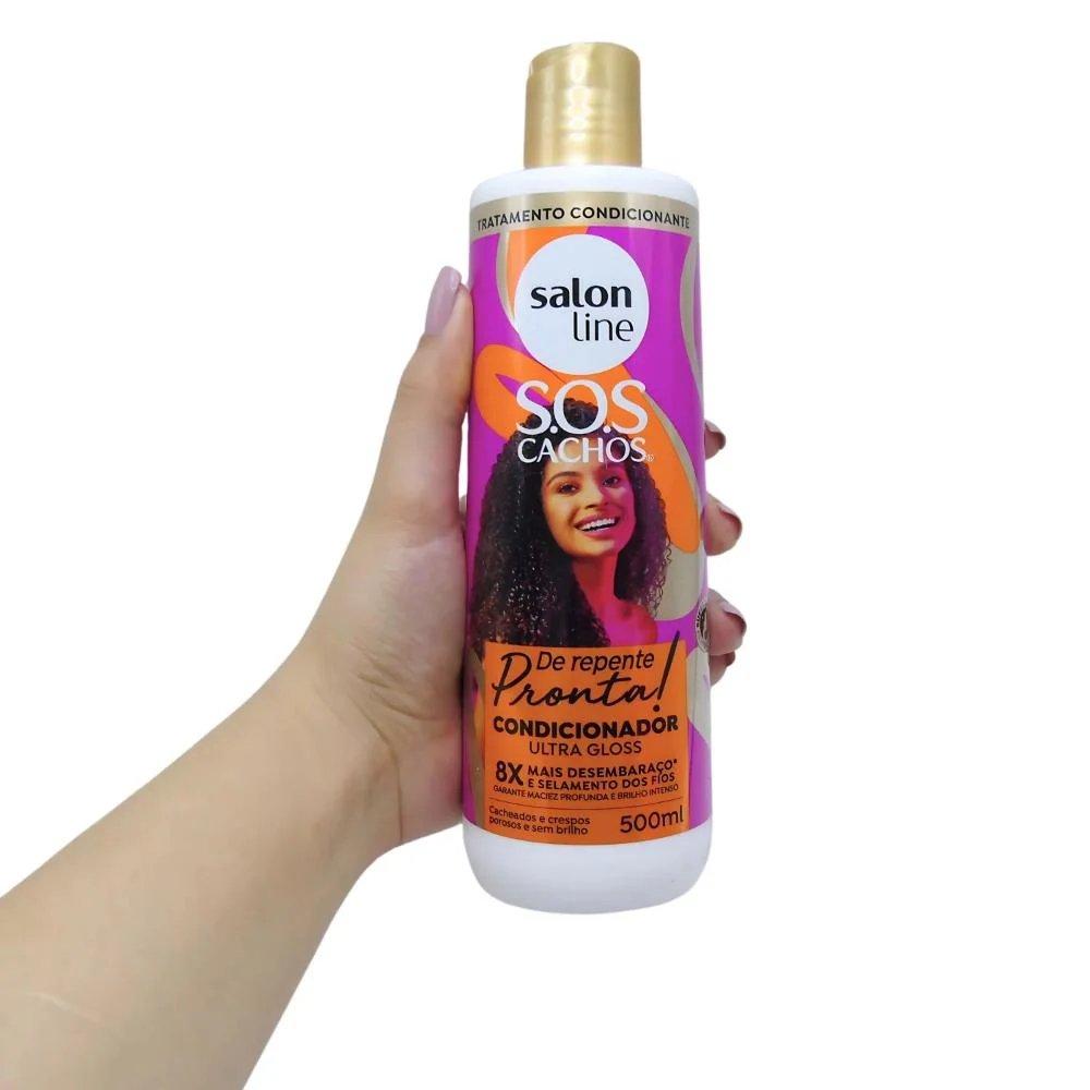 Condicionador Sos Cachos Ultra Gloss Salon Line De Repente Pronta 500ml - 4