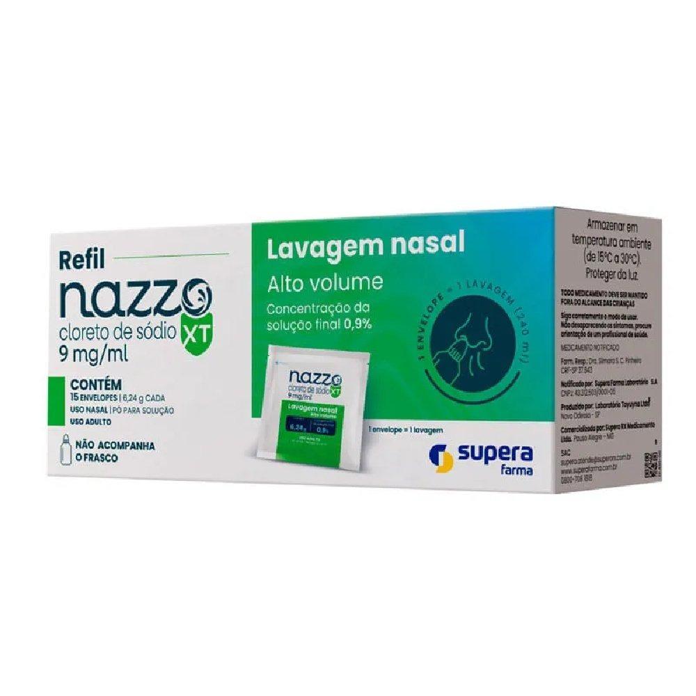 Nazzo Xt 0,9% Lavagem Nasal Alto Volume Refil 15 Sachês - 1