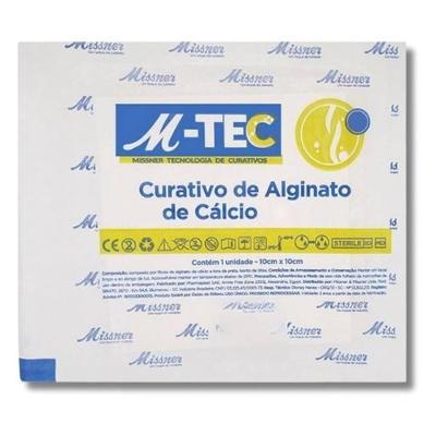 Curativo Alginato De Cálcio M-tec Missner 10cm X 10cm
